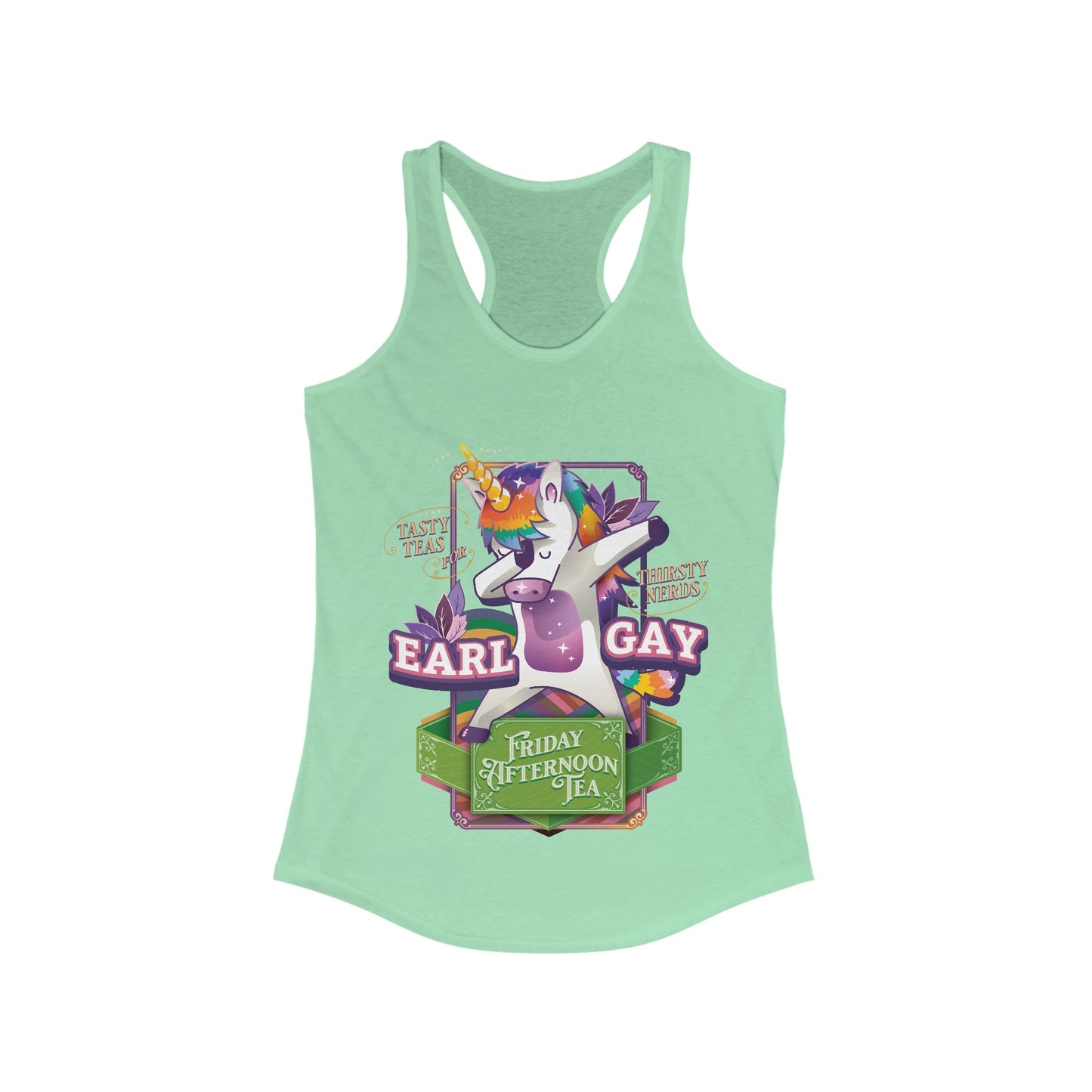 "Unity the Unicorn" Earl Gay Racerback Tank