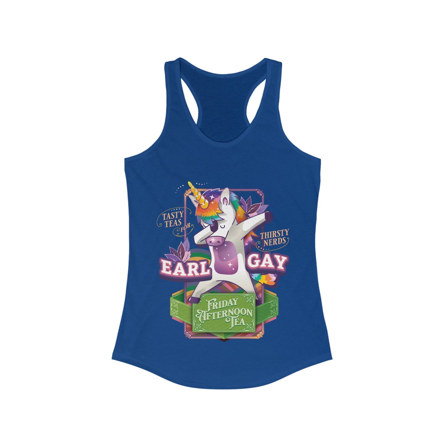 "Unity the Unicorn" Earl Gay Racerback Tank