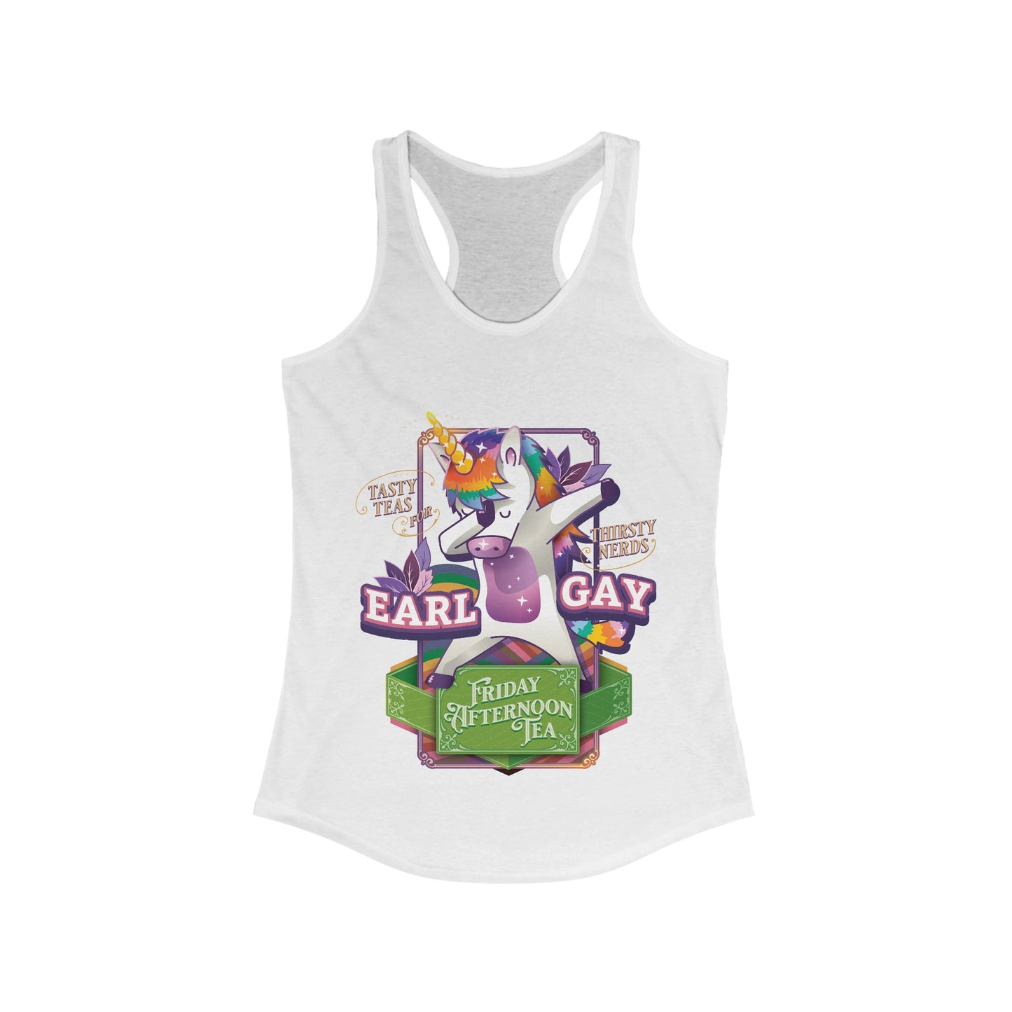 "Unity the Unicorn" Earl Gay Racerback Tank