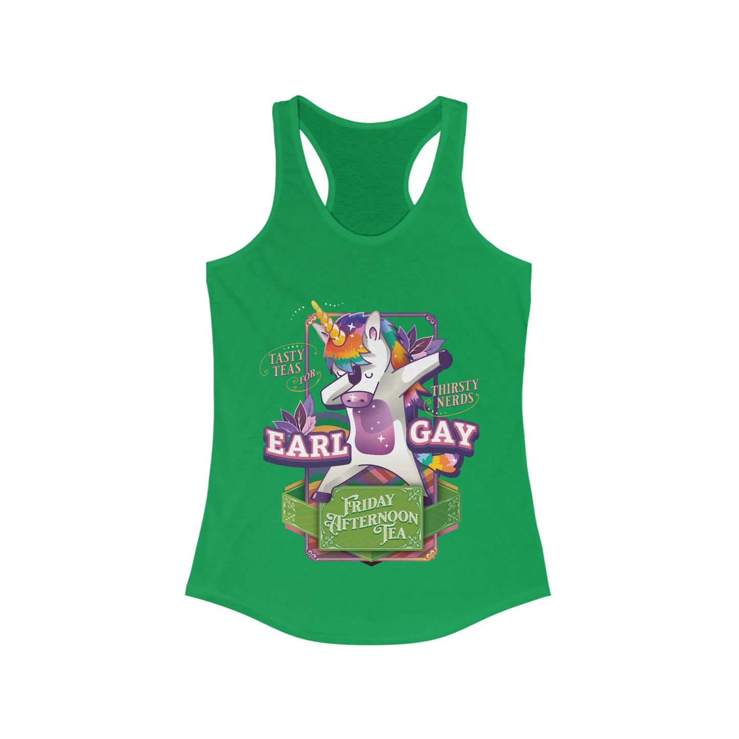 "Unity the Unicorn" Earl Gay Racerback Tank