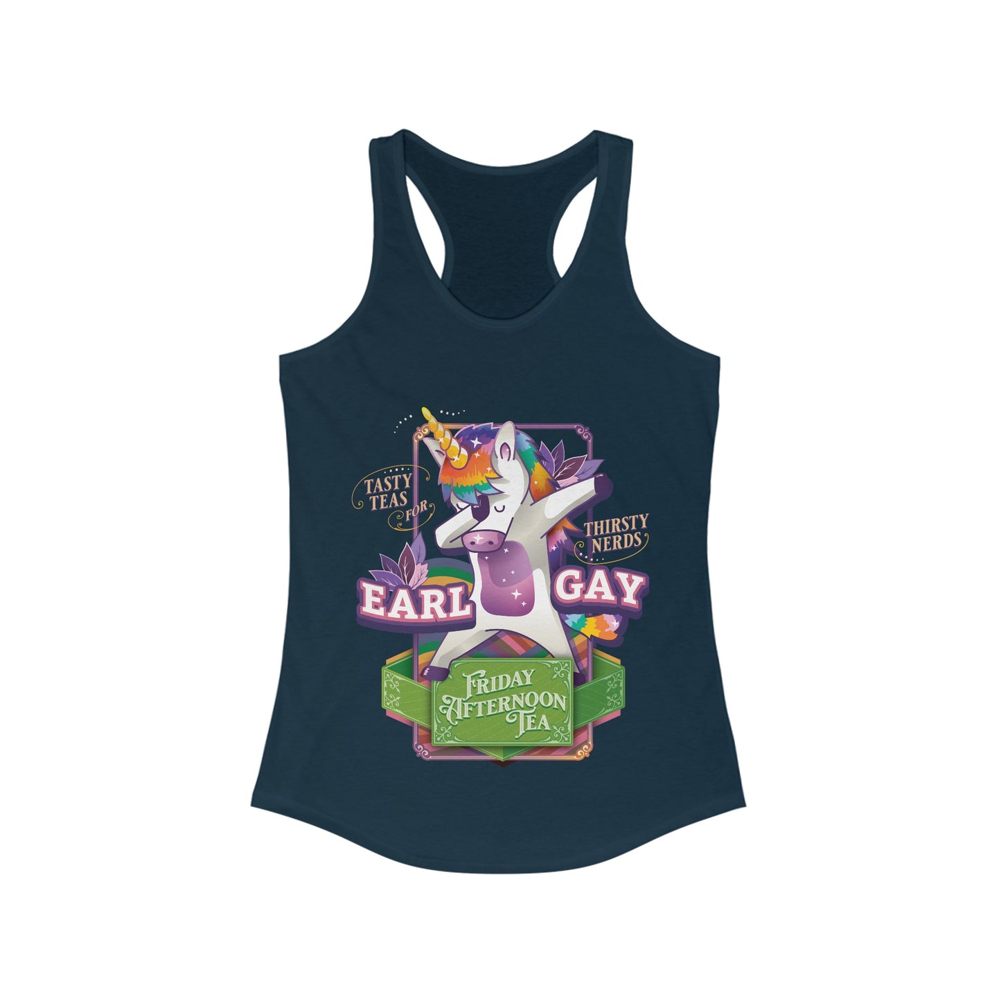 "Unity the Unicorn" Earl Gay Racerback Tank