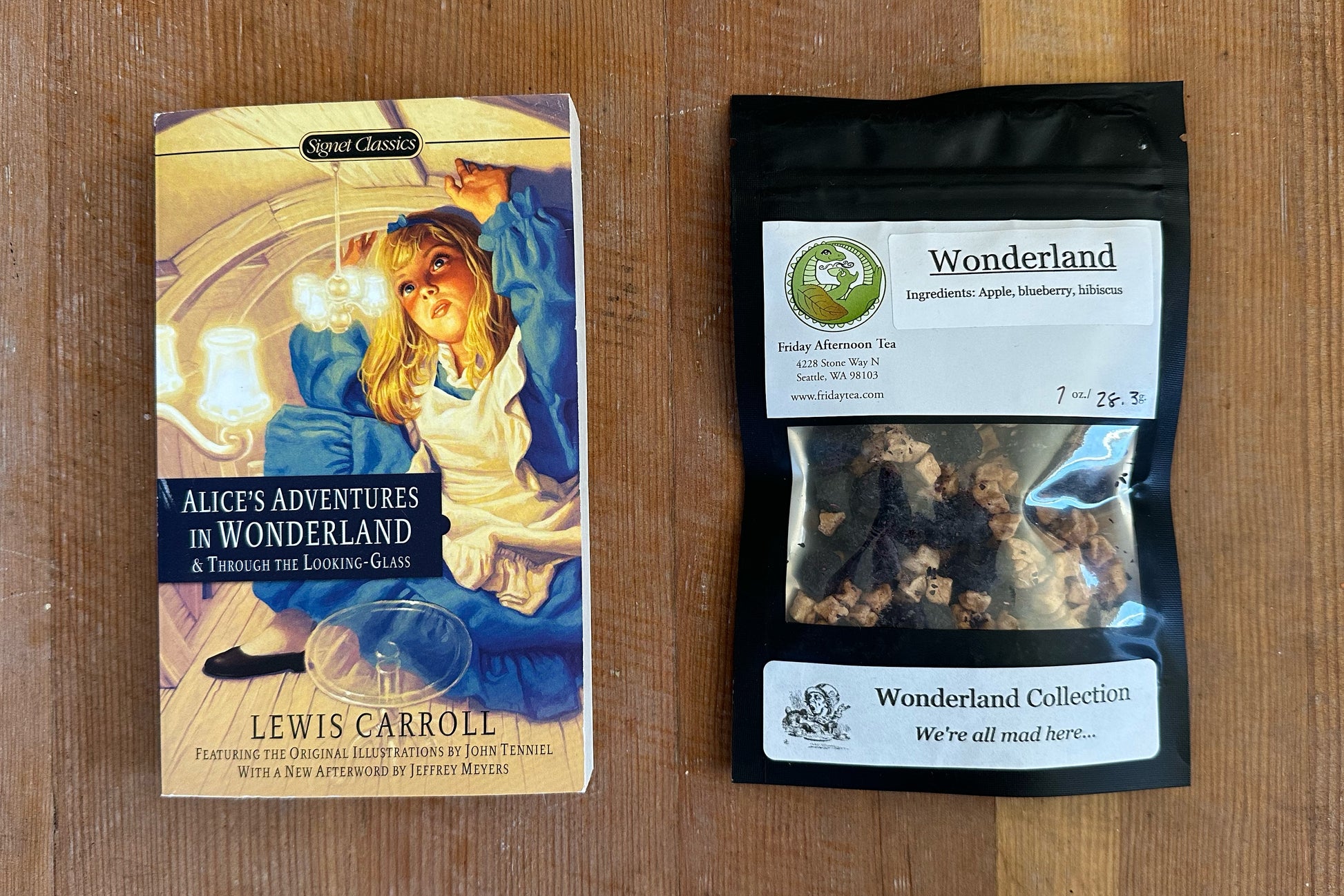 Alice in Wonderland and Wonderland (the tea)