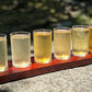 Golden flight of cold brew teas