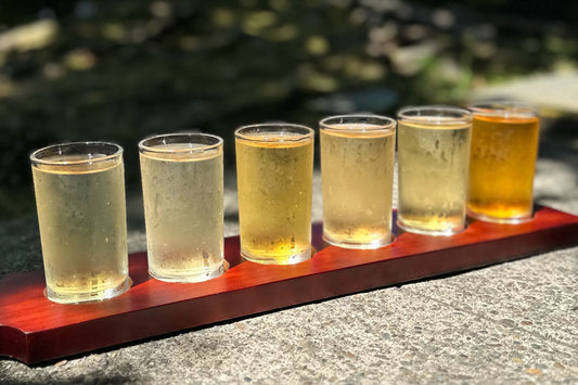 Golden flight of cold brew teas
