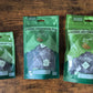 Three sizes of tea pouch full of teabags